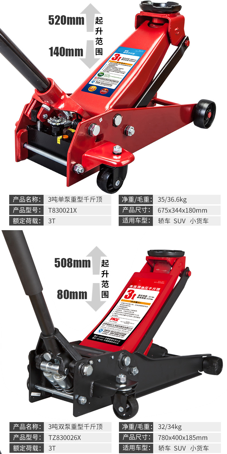 Horizontal Hydraulic 0kg Ton Oil Press for Auto Repair, 0kg Ton Lifting Mechanical Jack Tire Repair Tool