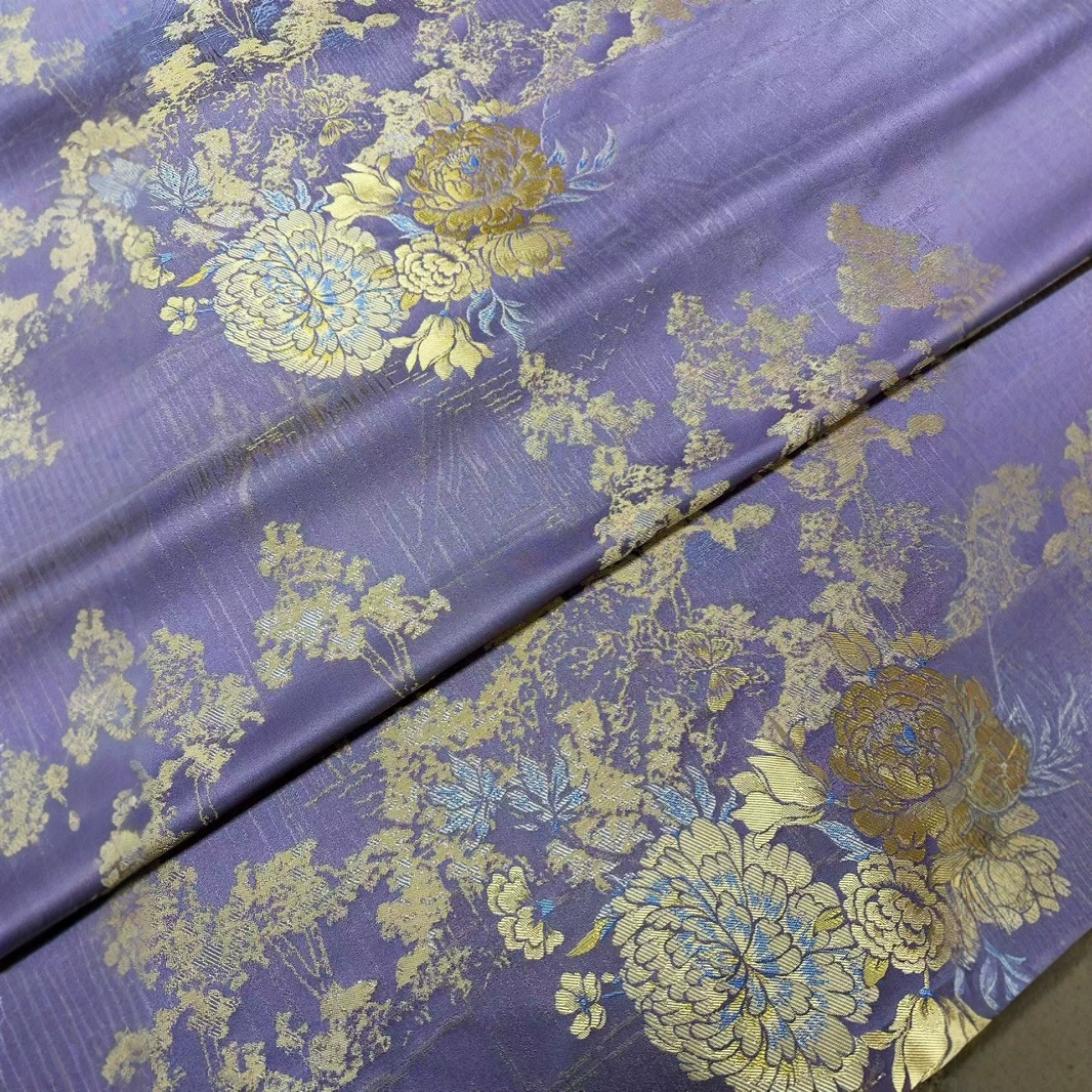 双色人丝涤纶提花面料 女装连衣裙 新知识旗袍 汉服时装面料