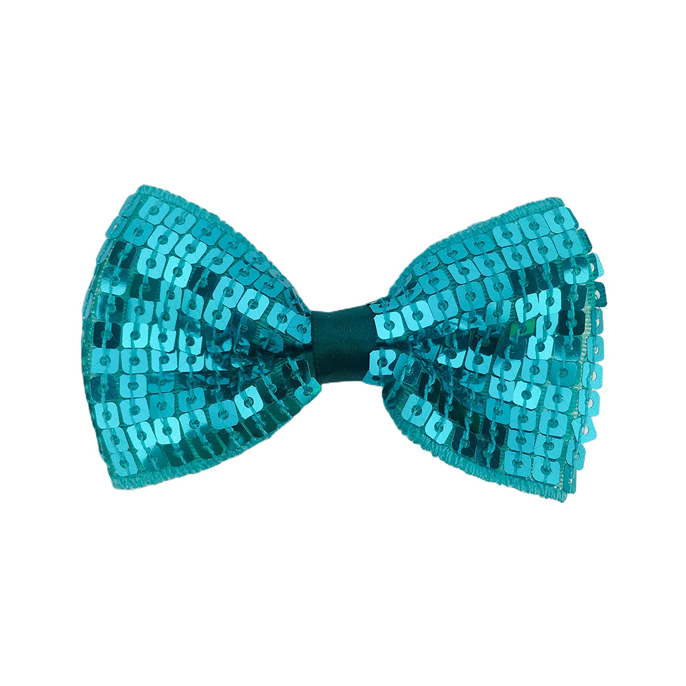 Comercio exterior tienda en línea suministro de doble cara flash bordado lentejuelas arco horquilla 19 colores en stock etapa accesorios para el cabello niños