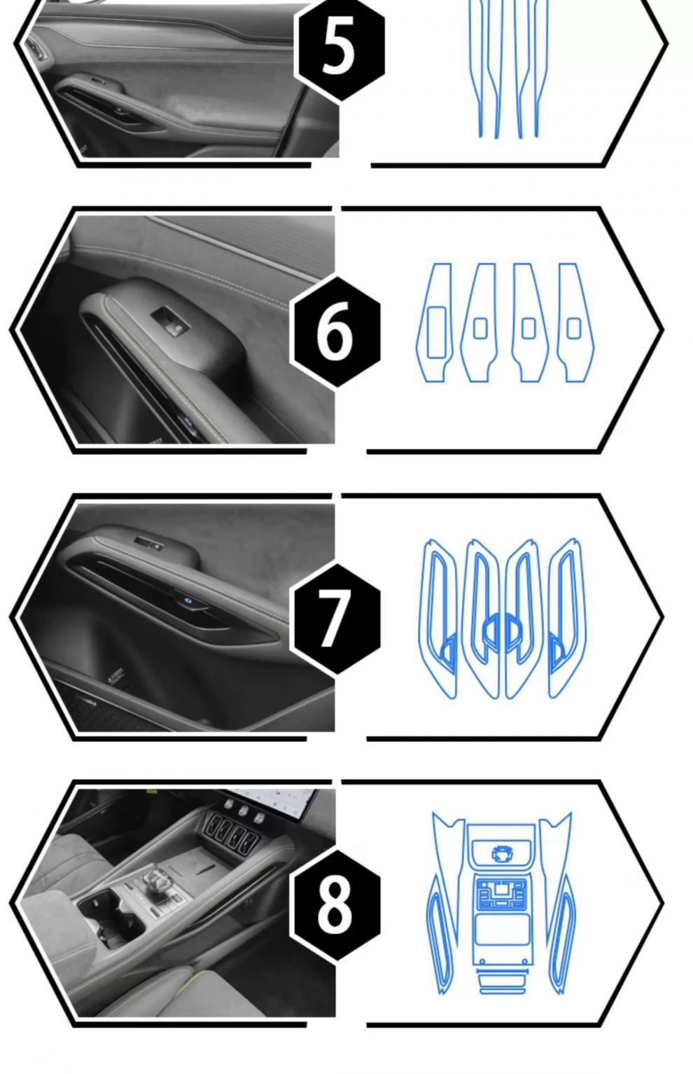 Suitable for BYD Song L-DmiEV interior protective film for the central control instrument panel, navigation screen, gear shift, and car center console