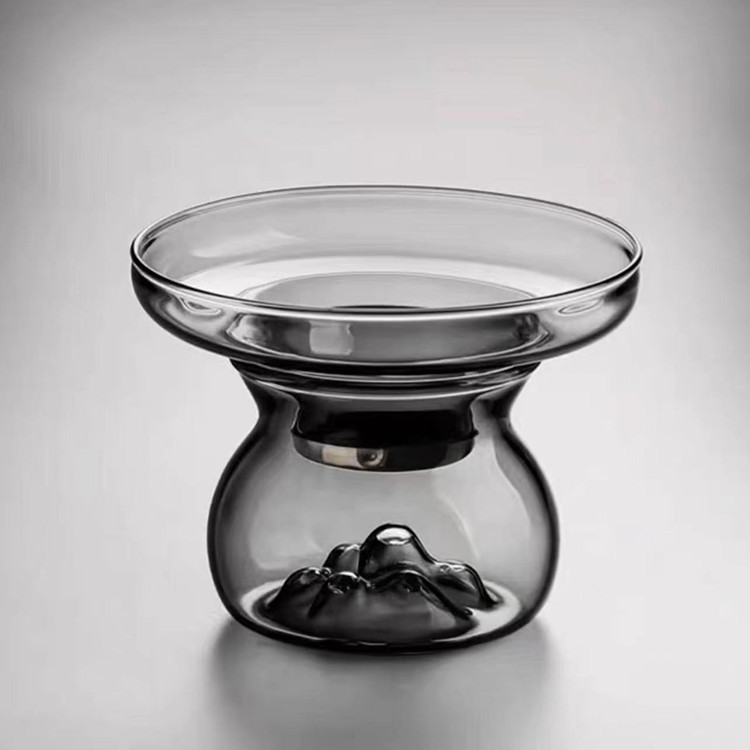 高ホウ素シリコン透明ガラス茶漏れ観山造形フィルタ付き漏斗茶水分離茶器茶器部品|undefined