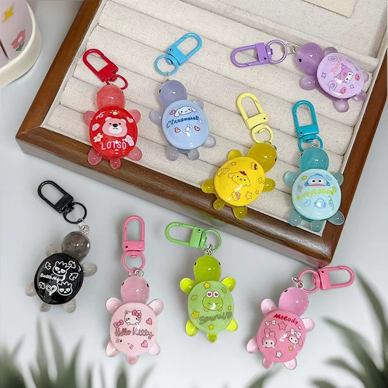 Милый брелок с черепахой Sanrio с принтом ins bestie, школьная сумка, подарок, подвеска для ключей от машины