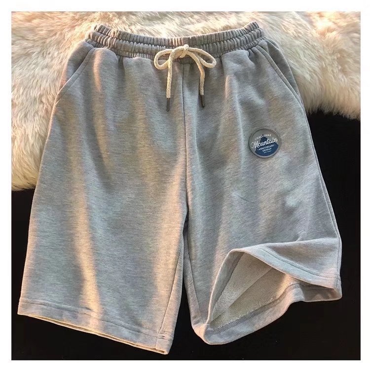 2022 retro simple color sólido deportes shorts hombres moda marca calle suelta pareja pierna ancha pantalones cortos Casuales