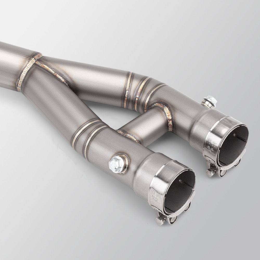 Suitable for non-destructive installation of R1 MT10 stainless steel middle exhaust pipe motorcycle locomotive modified to the original car