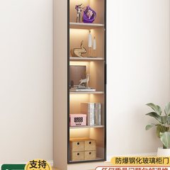 卸売ガラス本棚、カスタマイズ可能なテレビキャビネット、サイドキャビネット、ワインキャビネット、壁掛けホームリビングルーム5層手作り収納キャビネット展示