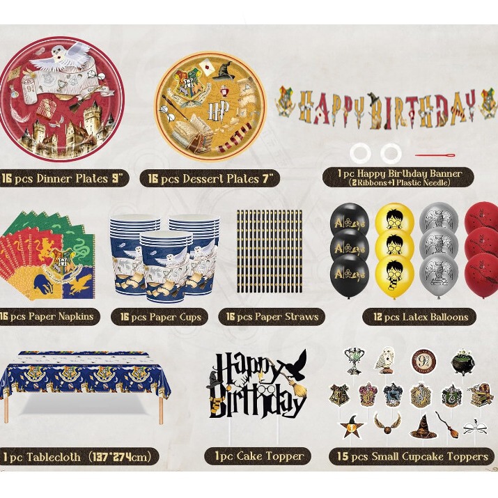 Harry Potter Spot Magic Wizard Theme Party Tableware Children's Birthday Holiday Party Party Party Paper Tray
