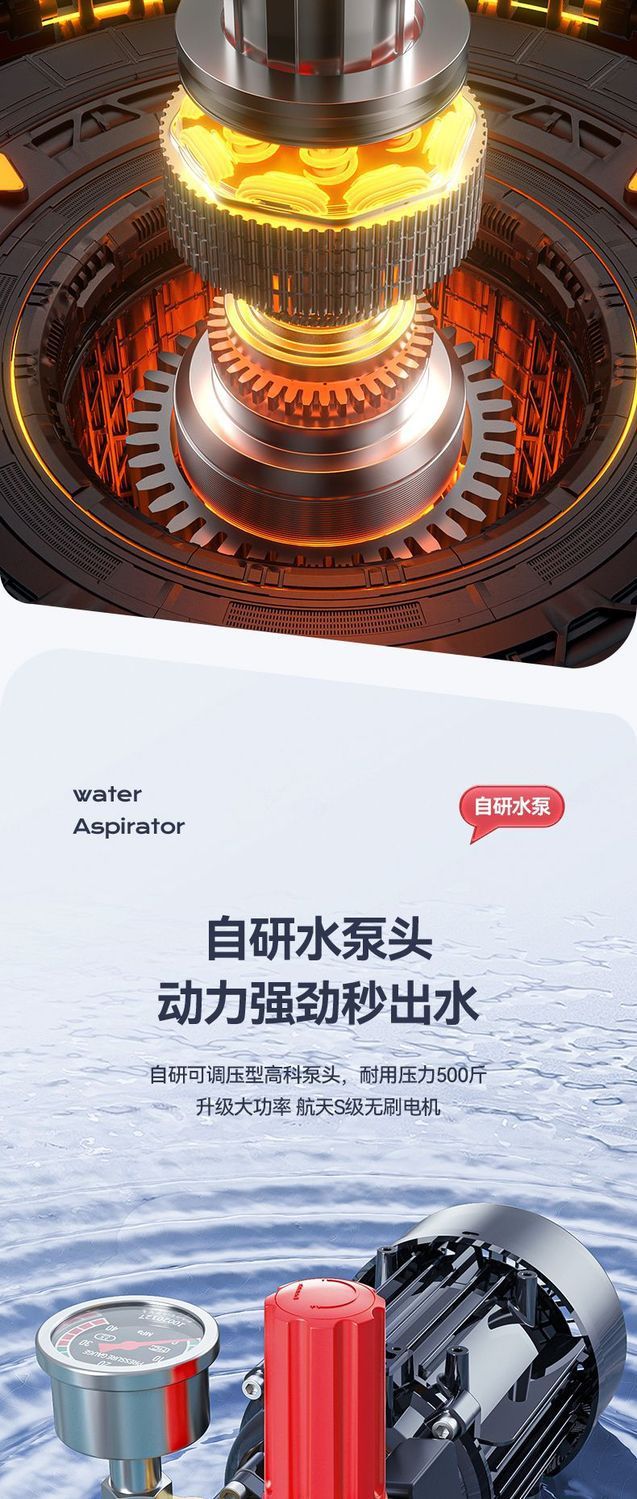 Delixi Car Washing Machine, High-Pressure Water Pump, Household 220V High-Power Water Gun, Powerful Car Washing Tool, Powerful Floor Cleaning Gun
