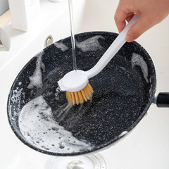 Kitchen Pot Cleaning Magic Long Handle Natural Sisal Pot Scrubber Household Non-stick Pot Scrubber Oil Proof Cleaning Brush