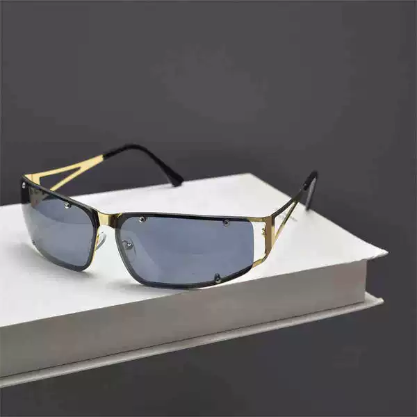 Golden frame black gray film