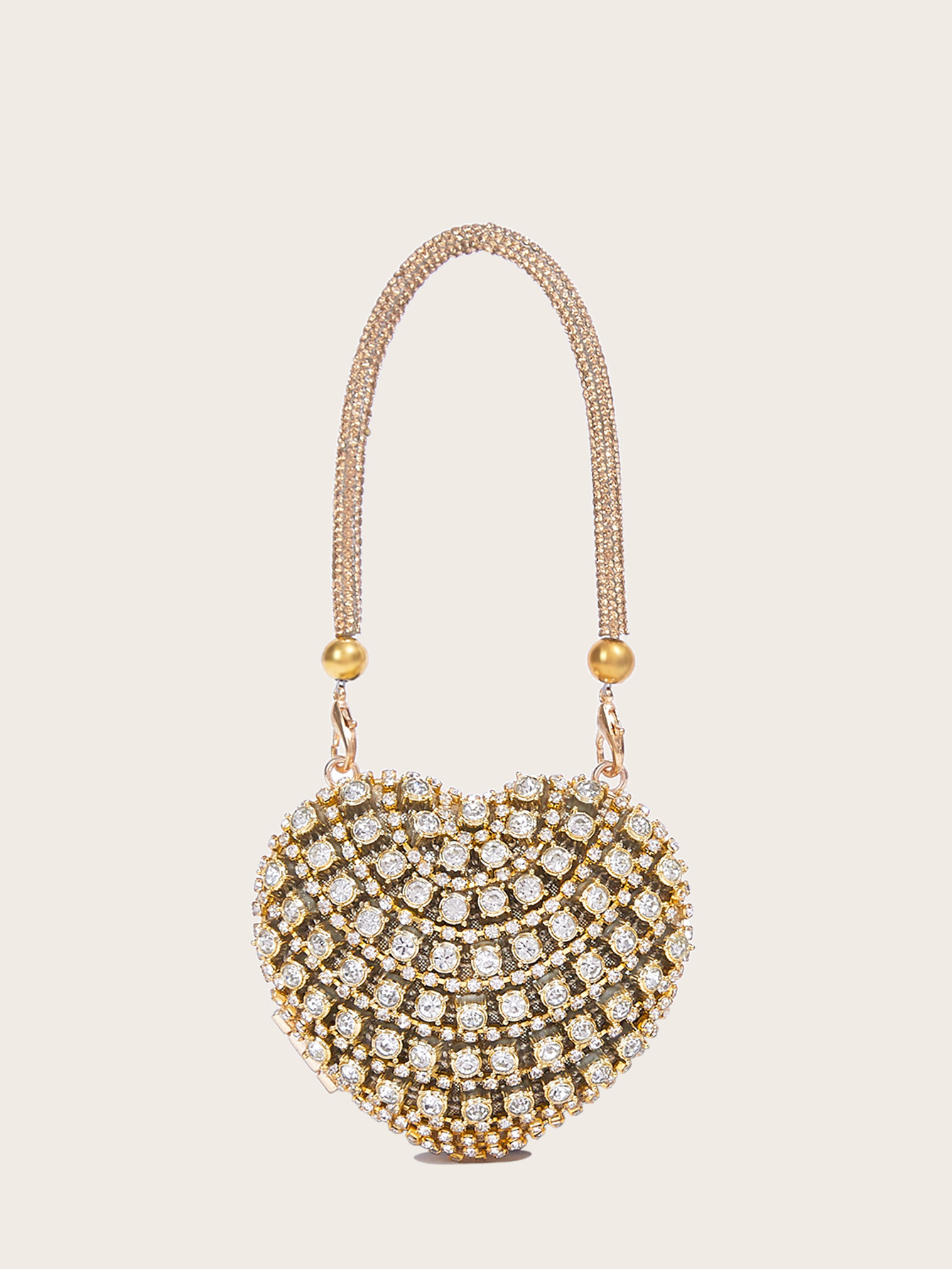 Elegante Herz Mini-tasche Mit Strass Für Damen Luxus Abendtasche_voghion.com