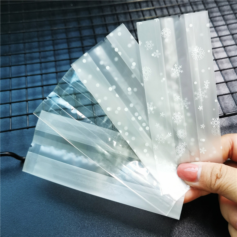 Pastel de piña bolsa de embalaje bolsa de plástico bolsa de galletas pastelería sellado de calor para hornear embalaje PP bolsa esmerilada 100 piezas