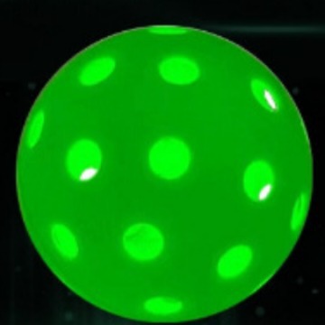 Led Luminous Pickleball Tpe Green 40-Hole 74mm Outdoor Sports Glow-In-The-Dark Ball Indoor and Outdoor Soft Rubber