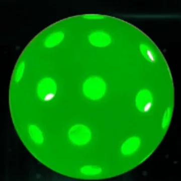 Led Luminous Pickleball Tpe Green 40-Hole 74mm Outdoor Sports Glow-In-The-Dark Ball Indoor and Outdoor Soft Rubber