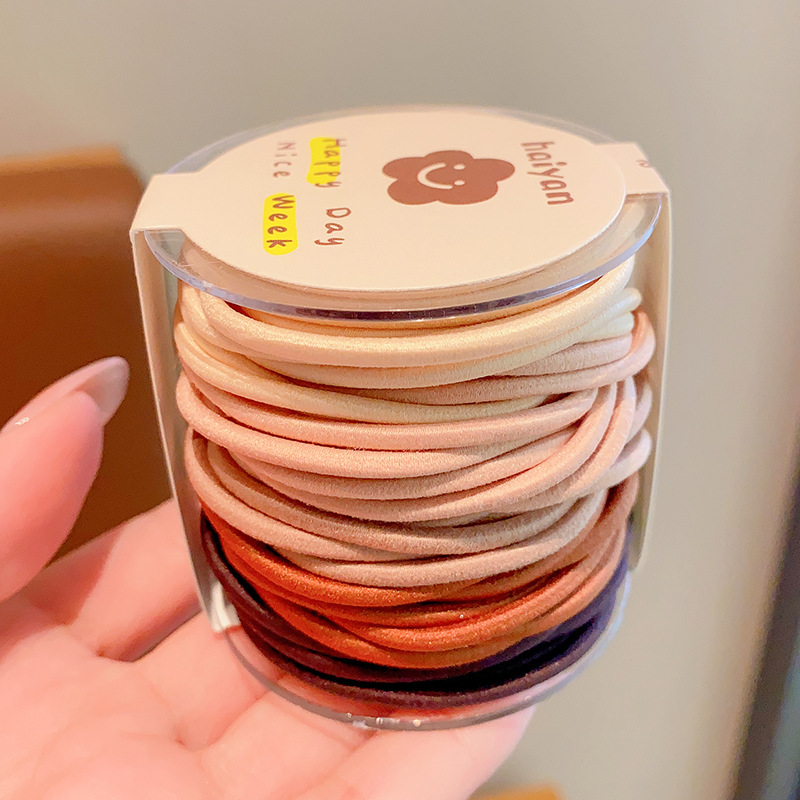 Las muchachas de la banda de goma del lazo del pelo de los niños no hacen daño a la cuerda del pelo banda elástica del pelo del bebé banda de goma colorida de la muchacha de la cuerda