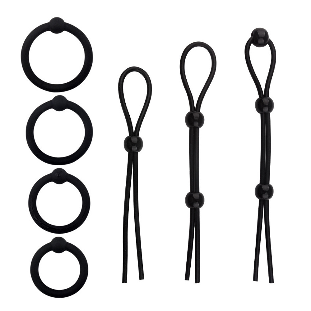 Anillo de bloqueo masculino anillo de prepucio anillo de silicona anillo de pene coqueteo sexual adulto productos sexuales fábrica directa