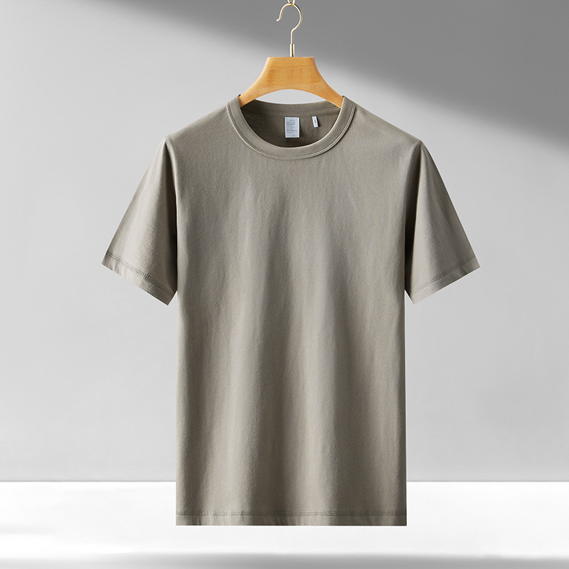 300gコットンTシャツ、白、半袖、丸首、秋冬、メンズ、トップス、ベースレイヤー、純綿、トレンドブランド、日本風、レトロ