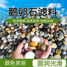 现货批发 水处理用鹅卵石滤料 电厂滤池垫层 地暖回填豆石颗粒