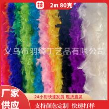 厂家现货供应2米80克火片毛条羽毛绒条围巾婚庆舞台装饰花束包装