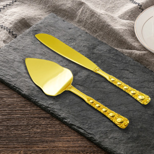 Cross-border European-style Bow Handle Knife Shovel suit Western Banquet Knife Shovel Combination Cake Pizza Knife Cutting Supplies