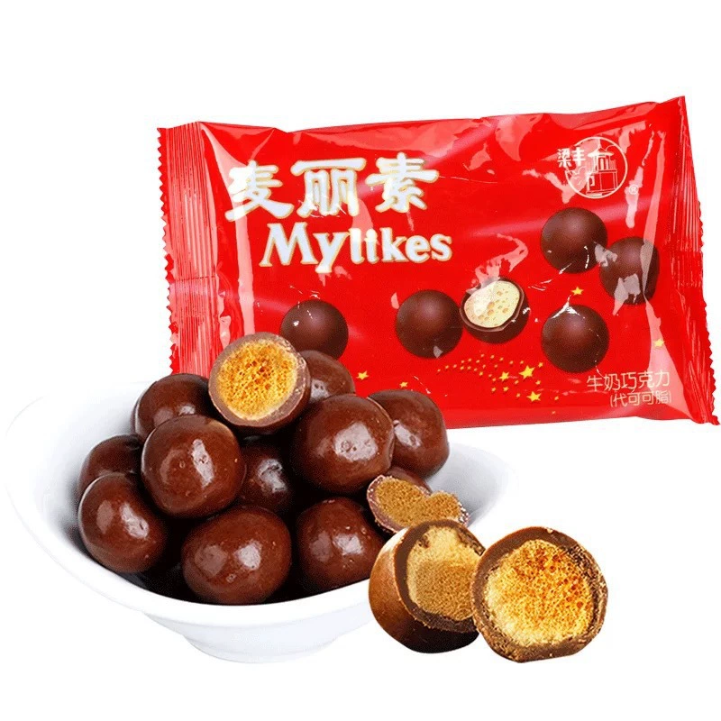 Liangfeng Macin 80 г/мешок шоколадное зерно киндитный хрустящий кальципотоскоп ностальгический ностальгический снек шоколадное зерно