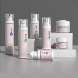 100ml120ml双层磨砂厚壁精华乳液按压喷雾瓶化妆品护肤品套装瓶子