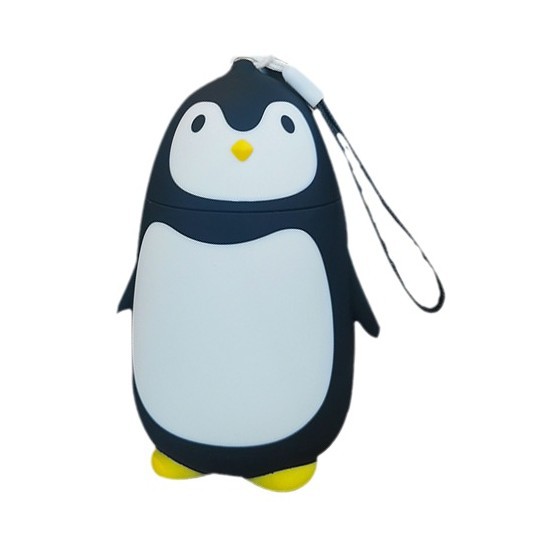 Fábrica directa personalizada estándar creativo de dibujos animados pingüino doble vidrio de aislamiento térmico taza de regalo publicitaria