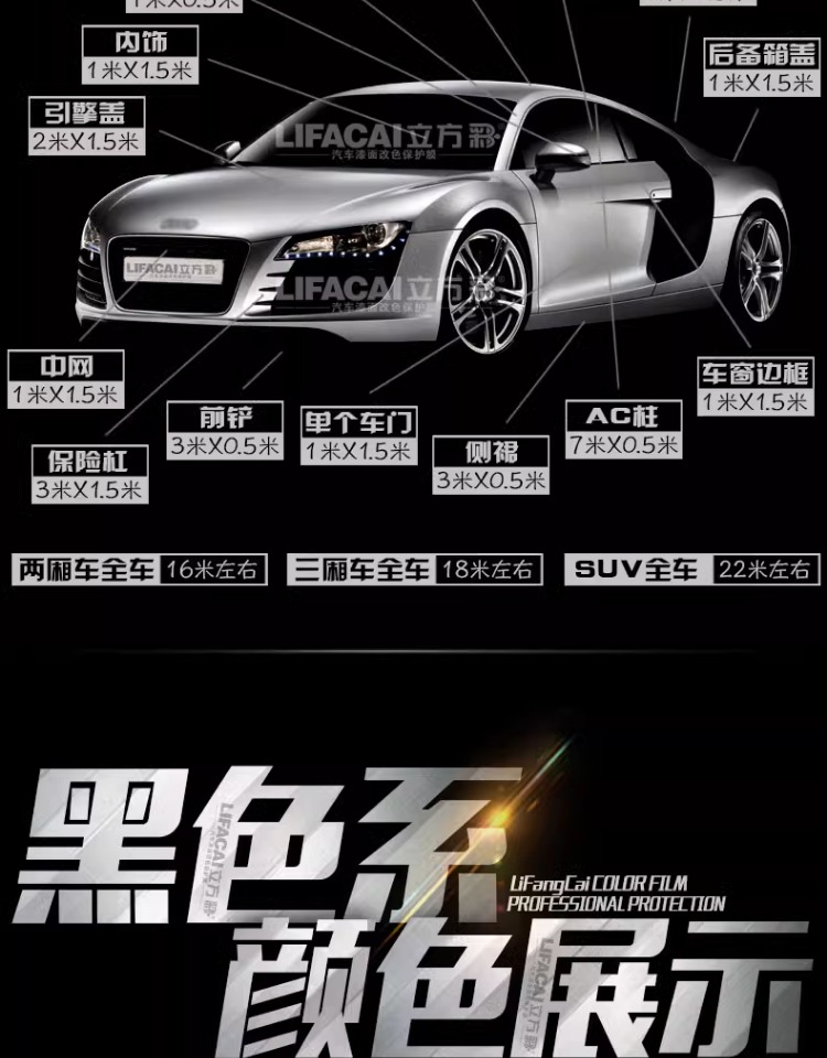 Car Color Changing Film Carbon Fiber Sticker Film Black Interior Central Control Body Roof Motorcycle Matte Frosted Car Film