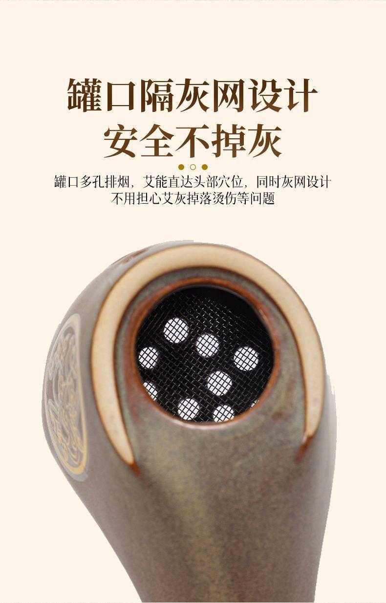 Ceramic Moxa Comb Head Massage Set with 54 Stone-Ground Moxa Cones for Baihui Point Scalp Care quality and texture