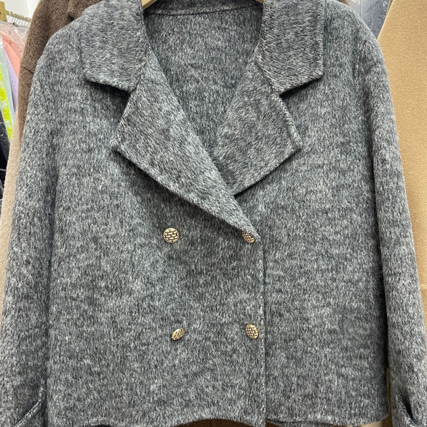 Women's Clothing new double faced cashmere coat short slim loose small woolen wool coat for women_voghion.com