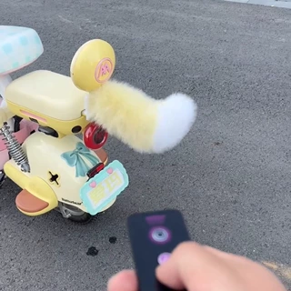 电动车装饰小配件会动的尾巴声控可遥控拍拍车尾部摆件会动的摆件