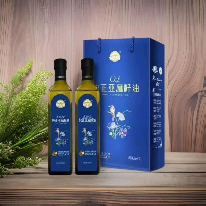 Месяц Shoufang льняное масло пищевое растительное масло 500 мл/бутылка подарочных коробок