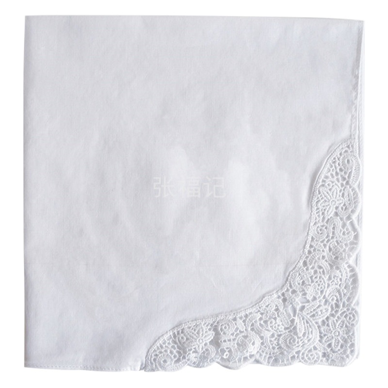 35cm Water Soluble Edge Pure White Cotton DIY Tie-Dye Painting Handkerchief Amazon Explosions Handkerchief Square