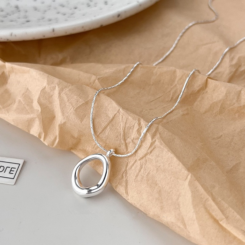 Irregular Circle Necklace Water Drop Clavicle Chain For Women_voghion.com