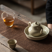 复古手工思亭壶草木灰釉小号茶壶陶瓷家用日式功夫茶具单壶泡茶壶
