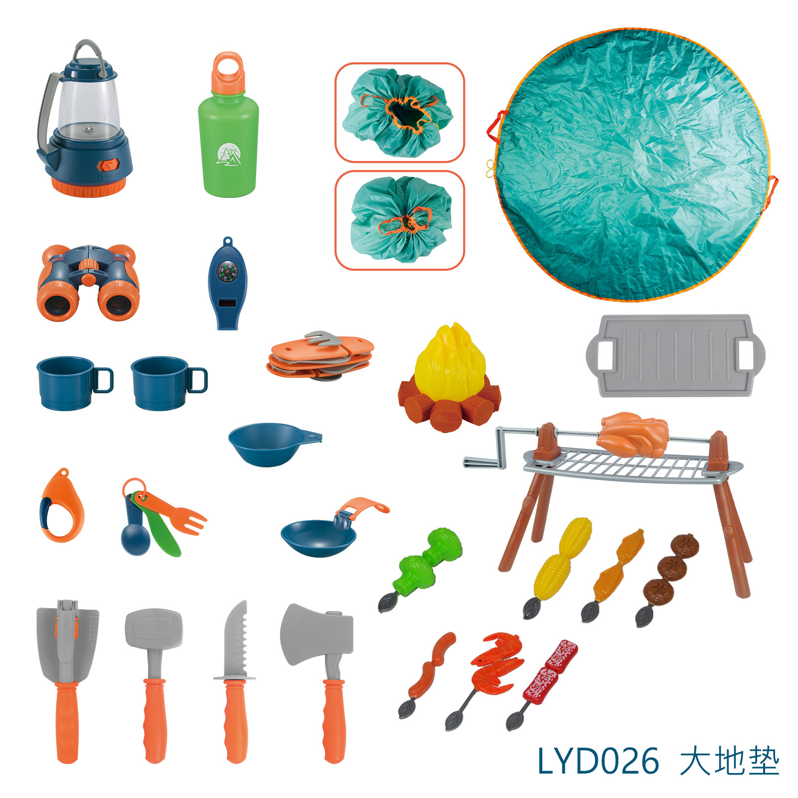 Juego de vajilla educativa para niños, para camping, picnic, con walkie-talkies, utensilios de cocina, para jugar al aire libre.