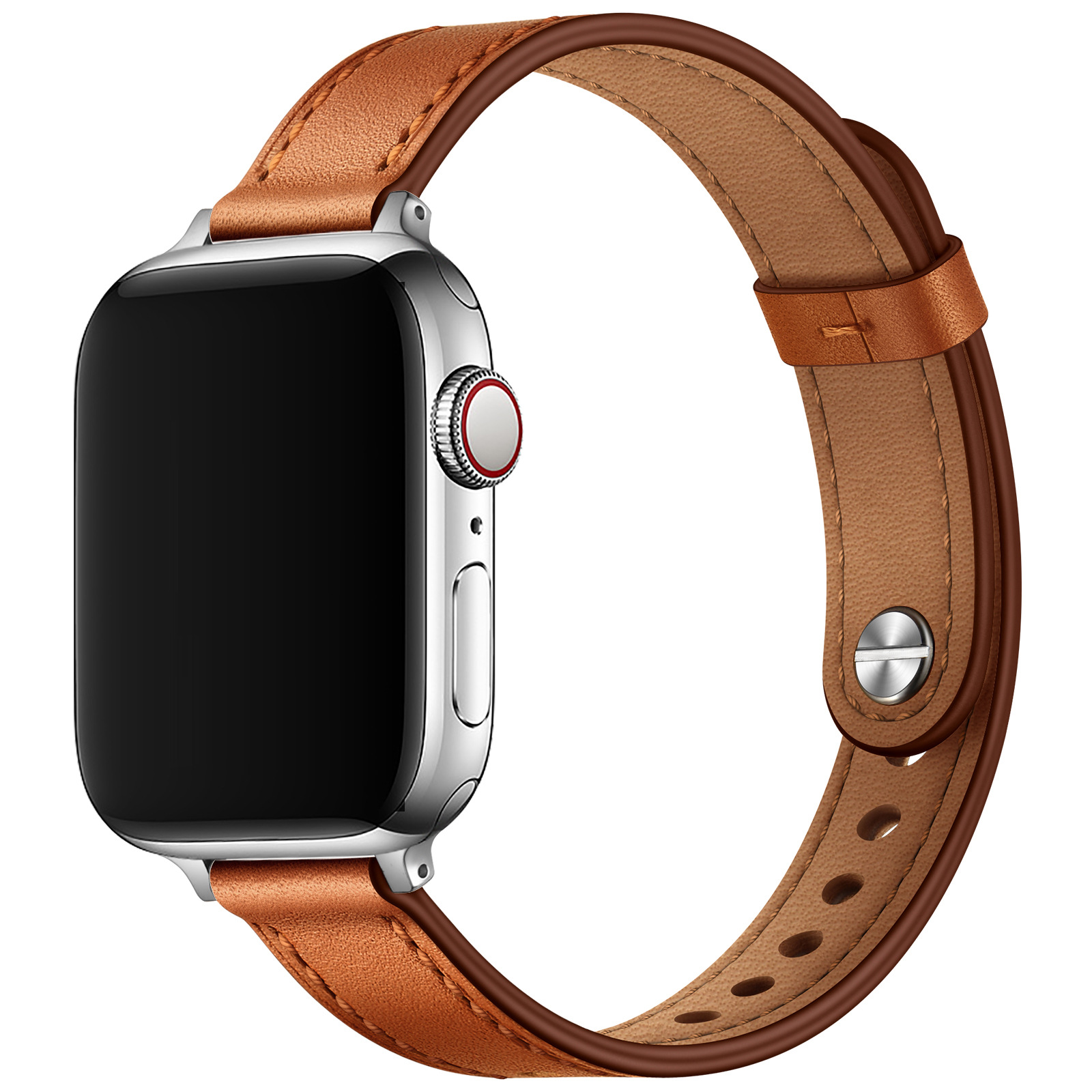 18g Weight Apple watch watchband Classification Genuine leather Material Solid Color Pattern Retro Style Retro Solid Color Apple Watch Watchband 78