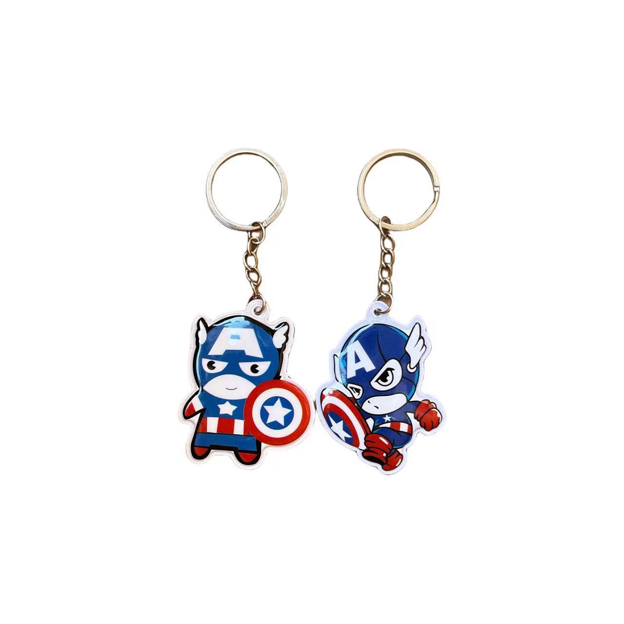 Marvel Spiderman Keychain Cartoon Q Edition Colgante Los Vengadores Keychain