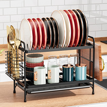 厨房置物架碗碟收纳架沥水碗盘架家用多功能放碗架碗柜碗筷收纳盒