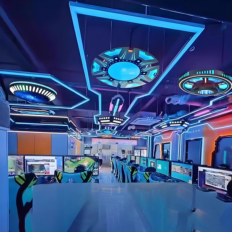lámpara de módulo de videojuegos de ciudad de videojuegos de pared decoración de luces de internet café módulo de luces ktv pasillo de animación de ciudad de modelado de luces