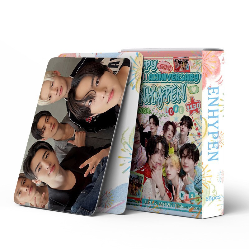 Cadena total, una gran cantidad de stock, 55 hojas de tinta BT SK IVE ATEEZ KPOP, estrellas coreanas alrededor de LOMO