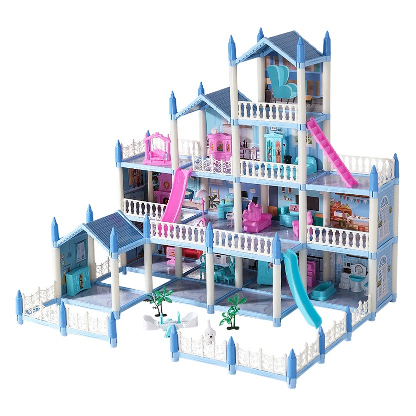 Casa de Juegos para niños juguetes grandes Villa princesa Castillo casa muñecas rompecabezas montado regalo del Día Los Niños la muchacha