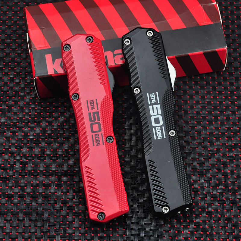 工厂批发新品卡秀9000F跨境热销锌合金刀鞘50周年随身便携战术刀