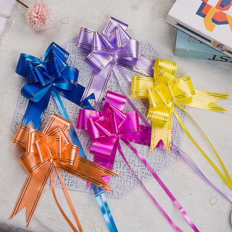 Fábrica boda coche tire flor regalo flor embalaje arco mano tire flor grande 50 borde dorado flor cinta decorativa