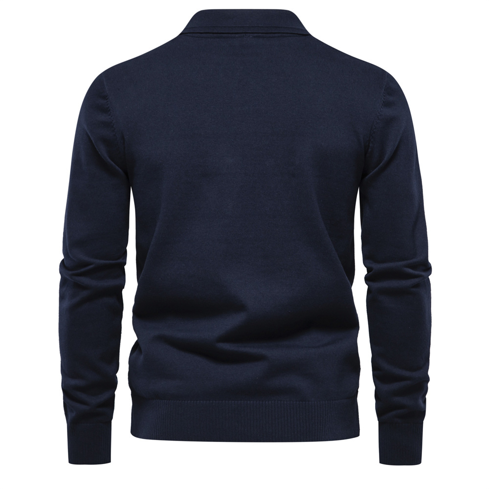 2024 Autumn/Winter New Top Long Sleeve Sweater Slim Fit Polo High Quality Men's European Size Knit_voghion.com
