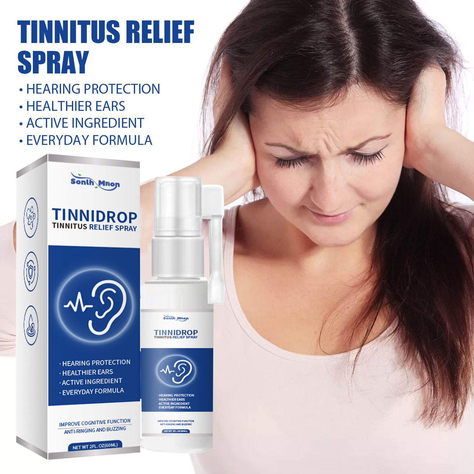 Sonlh Mnon Ear Cleansing Earwax Spray Tinnitus Ear Care Portable…