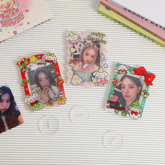 Hisocute原創聖誕節三寸桌面相框少女拍立得小卡擺台學生裝飾立牌