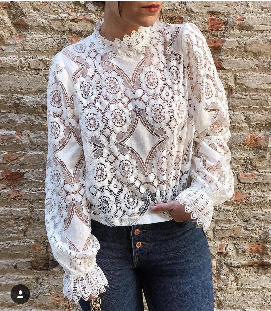 Women's Blouse Long Sleeve Blouses Embroidery Ruffles Hollow Out Elegant Printing Solid Color display picture 3