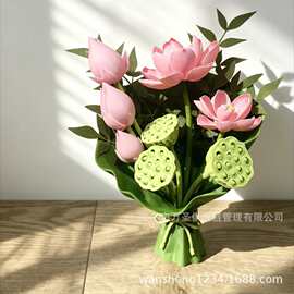 Ruffled Fold Vase褶皱花瓣花瓶高级感简约居家插花装饰花器26822