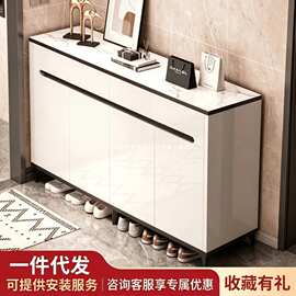 鞋柜家用门口大容量轻奢感靠墙玄关柜收纳柜阳台储物柜鞋架子