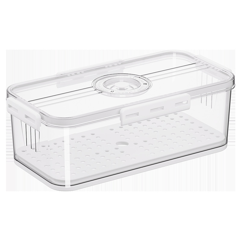 Refrigerador caja de almacenamiento plástico cocina organizador sincronización congelado PET sellado blanco transparente verduras y frutas